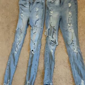 Distressed Light Blue Women's Jeans